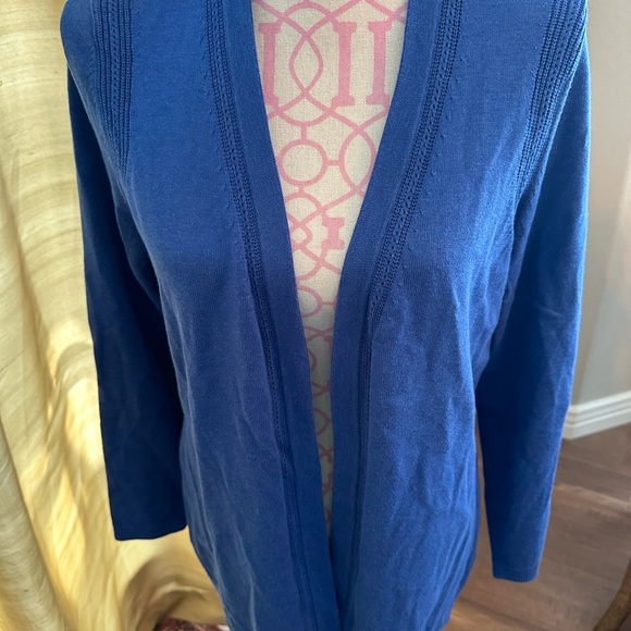 Talbots size medium royal blue cardigan and like new condition - Picture 1 of 5